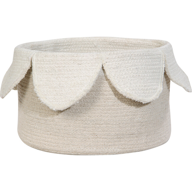 Petals Cotton Basket, Ivory