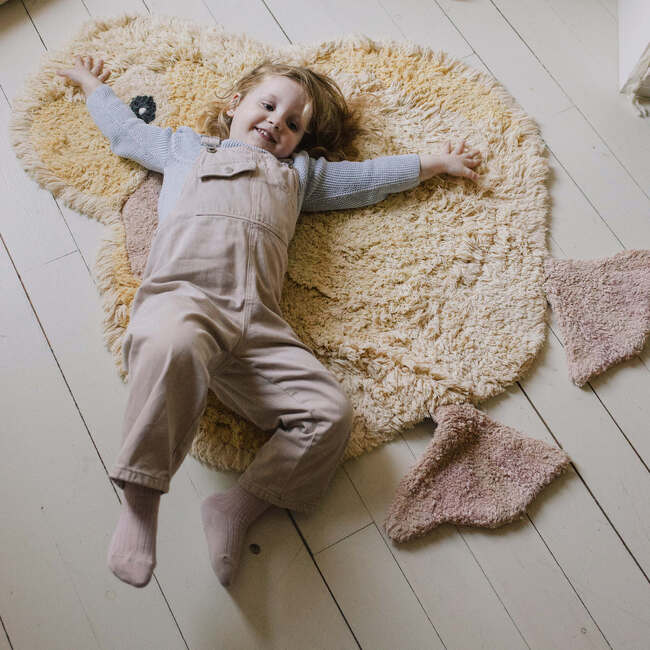 Washable Animal Rug Ducky, Light yellow. 3' 1" x 4' - Rugs - 3