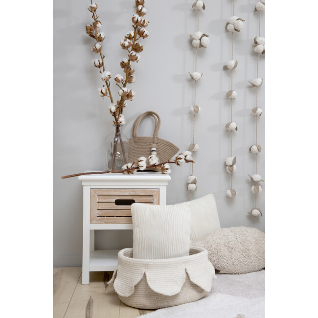 Petals Cotton Basket, Ivory - Storage - 2