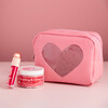 Pink Glitter Heart Cosmetic Bag - Makeup Bags - 2