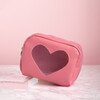 Pink Glitter Heart Cosmetic Bag - Makeup Bags - 5