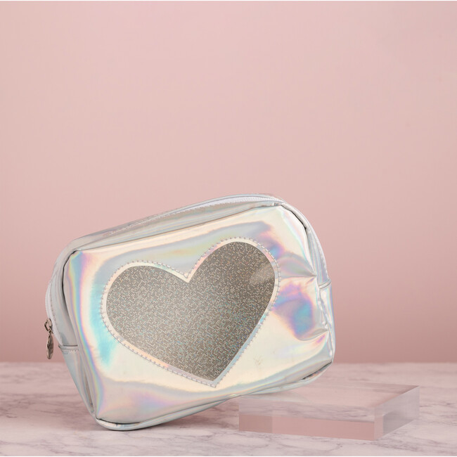 Holographic Glitter Heart Cosmetic Bag - Makeup Bags - 5
