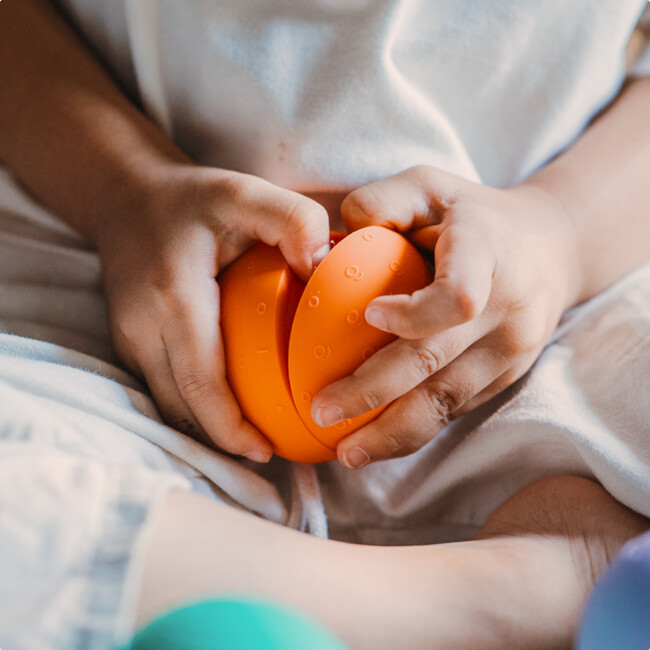 All-in-One Baby Ball for Sensory Bath & Play, Orange - Developmental Toys - 3