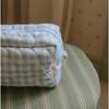 Toiletry Pouch, Blue Gingham - Bath Accessories - 4