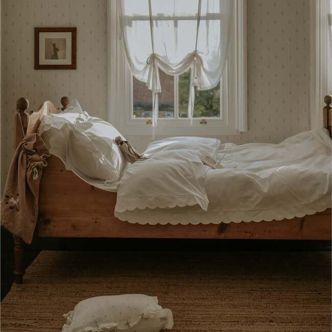 Scalloped Starlight, Twin Duvet Set, White - Duvet Sets - 3