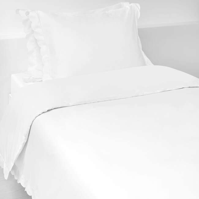 Scalloped Starlight, Twin Duvet Set, White - Duvet Sets - 6