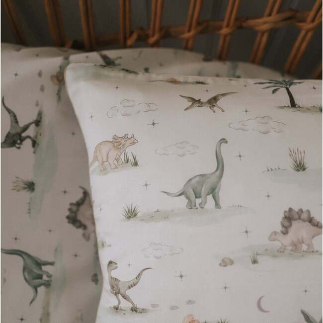 Dino Dreams, Toddler Pillow, Sage - Pillows - 5
