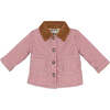 Marcel Gingham Baby Jacket, Red and White Ecru - Jackets - 1 - thumbnail
