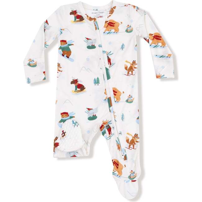 2 Way Zipper Footie Winter Animal Sports