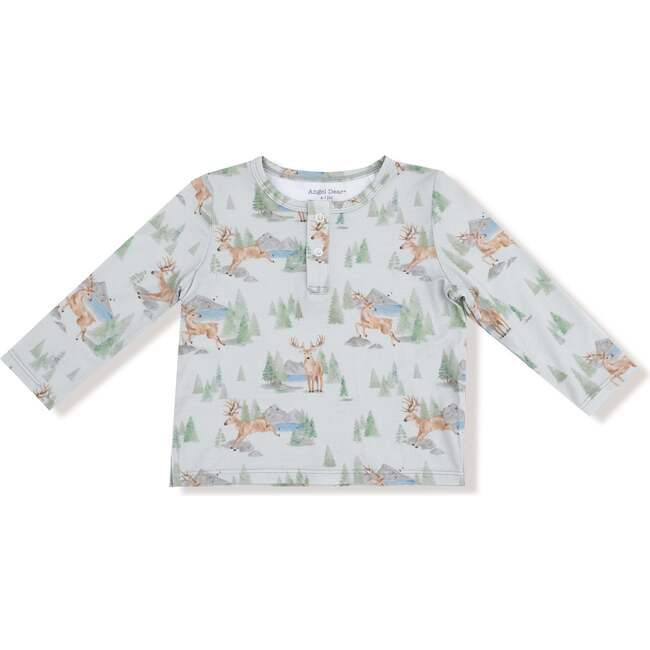 Long Sleeve Henley Buck Deer