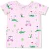 Short Sleeve Loungewear Set, Pink Golf - Mixed Apparel Set - 2