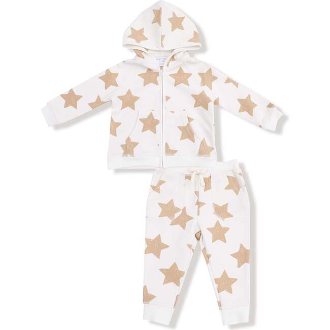 Zip Hoodie and Jogger Set French Terry, Stars