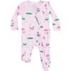 2 Way Zipper Ruffle Back Footie, Pink Golf - Footie Pajamas - 1 - thumbnail