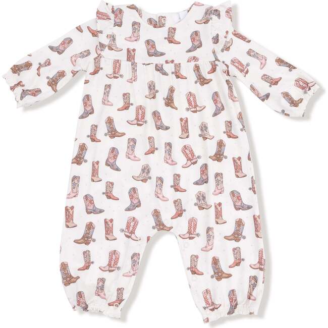 Ruffle Sleeve Romper Future Cowgirl