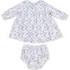 Simple Long Sleeve Peter Pan Collar Dress + Diaper Cover Country Girl Floral - Dresses - 1 - thumbnail