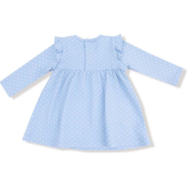 Mushroom House Long Sleeve Dress with Diaper Cover Bebe Blue Dot - Dresses - 2
