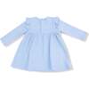 Mushroom House Long Sleeve Dress with Diaper Cover Bebe Blue Dot - Dresses - 2