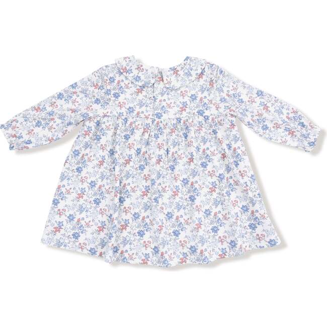 Simple Long Sleeve Peter Pan Collar Dress + Diaper Cover Country Girl Floral - Dresses - 2