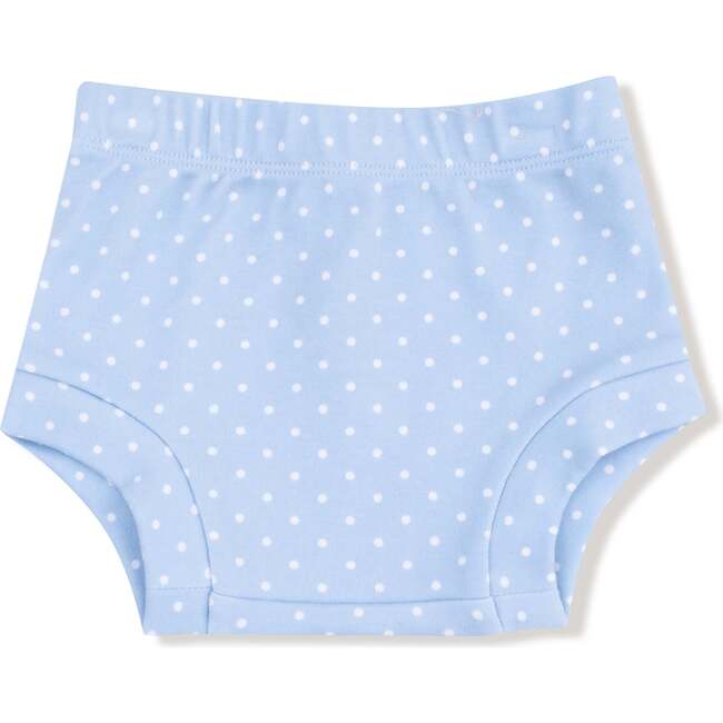 Mushroom House Long Sleeve Dress with Diaper Cover Bebe Blue Dot - Dresses - 3