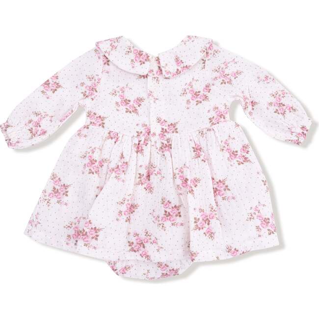 Long Sleeve Peter Pan Collar Bubble with Skirt Belle Rosette Dot - Dresses - 2