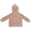 Zip Hoodie + Varsity Stripe Jogger Set Velour Teddy Bear - Mixed Apparel Set - 2