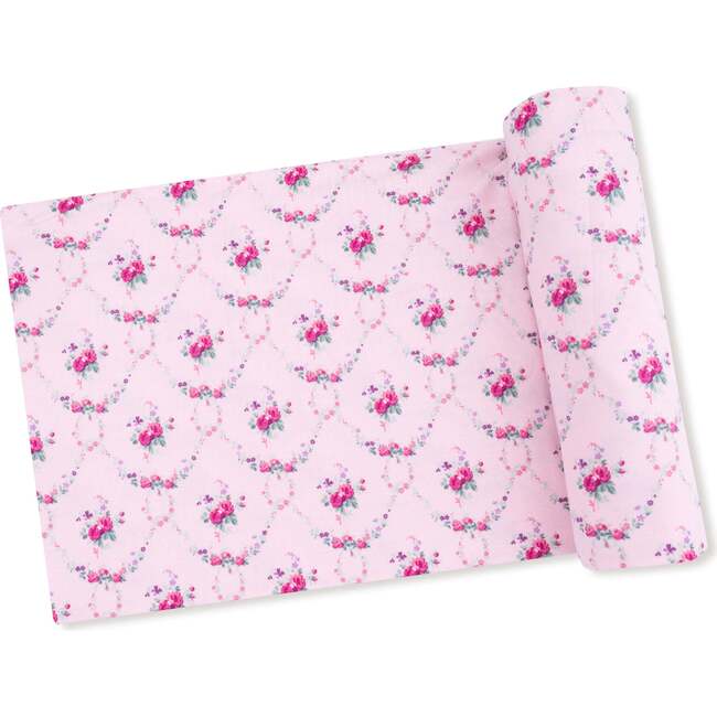 Swaddle Blanket Rose Garland Trellis
