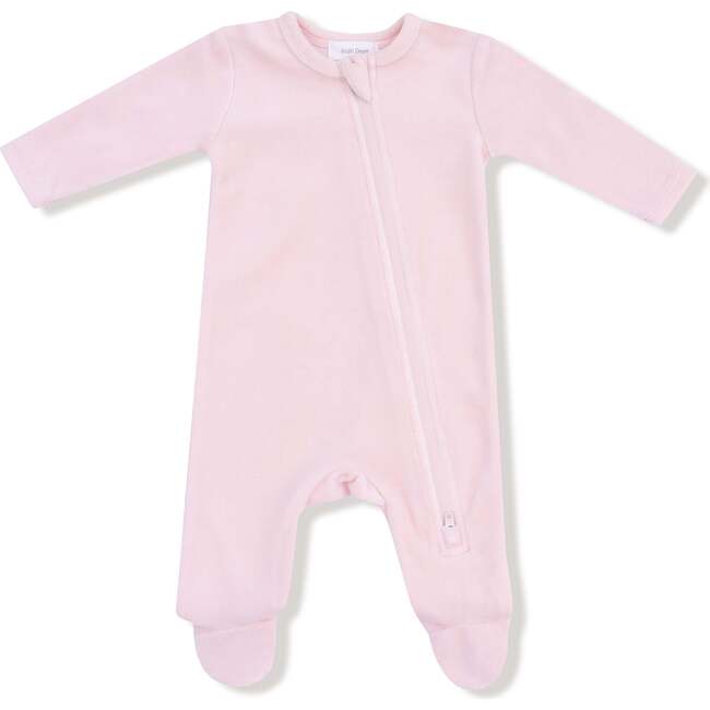 Pink Velour Footie Velour Teddy Bear