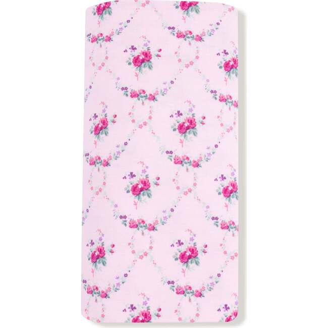 Swaddle Blanket Rose Garland Trellis