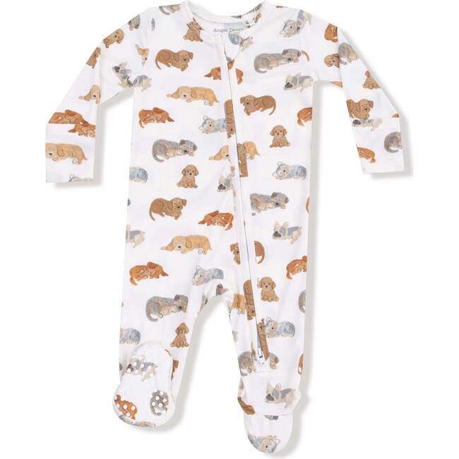 2 Way Zipper Footie Napping Puppies