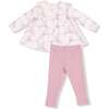 Long Sleeve High Wasited Top with Ruffles + Legging French Terry, Antoinette Floral - Mixed Apparel Set - 1 - thumbnail
