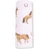 Swaddle Blanket Horses, Pink - Swaddles - 2