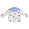 Cowboy Button Down and Pant Horses, Blue - Mixed Apparel Set - 2