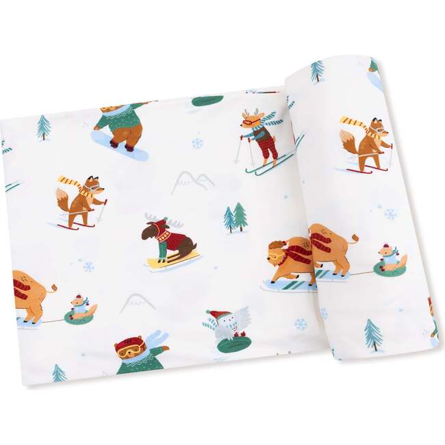 Swaddle Blanket Winter Animal Sports