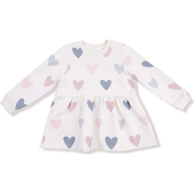 Drop Waist Dress Hearts, French Terry