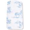 Swaddle Blanket Farm Toile, Blue - Swaddles - 2 - thumbnail
