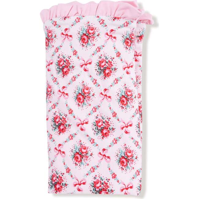 Ruffle Blanket Rose Bow Lattice - Blankets - 2