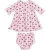Box Pleat Dress & Diaper Cover, Rose Bow Lattice Rose Bow Lattice - Dresses - 1 - thumbnail
