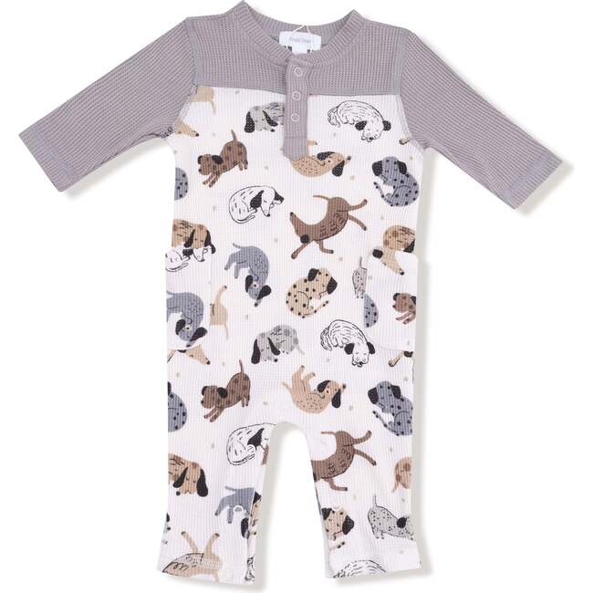Romper with Contrast Sleeves Cozy Pups
