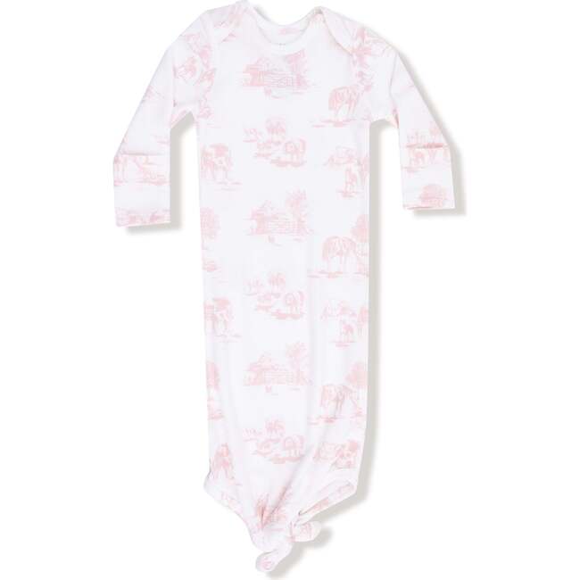 Knotted Gown Farm Toile, Pink