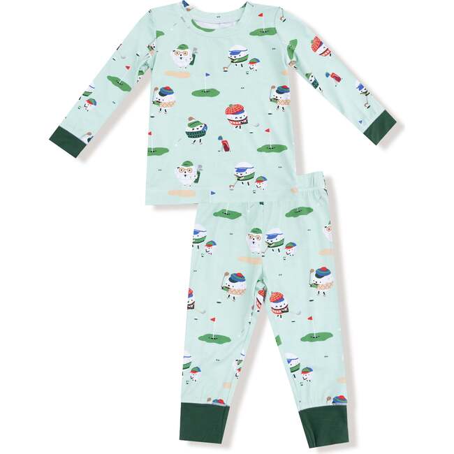 Long Sleeve Loungewear Set, Green Golf