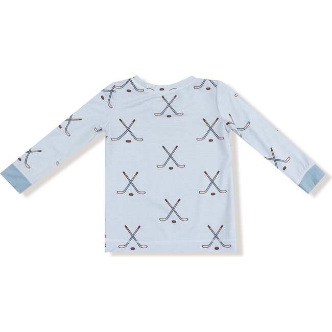 Long Sleeve Loungewear Set Hockey, Stone Blue - Mixed Apparel Set - 2