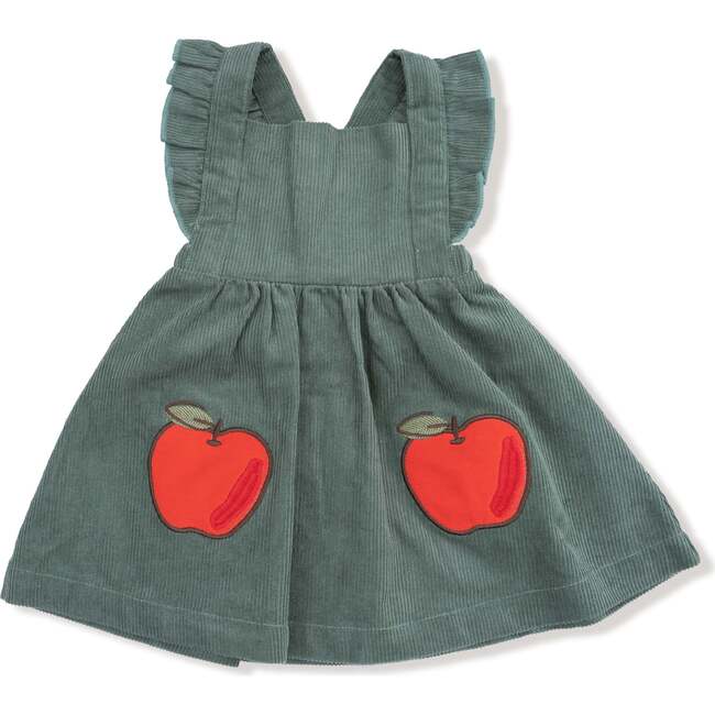 Pinafore Dress and Bloomer Corduroy, Dark Ivy