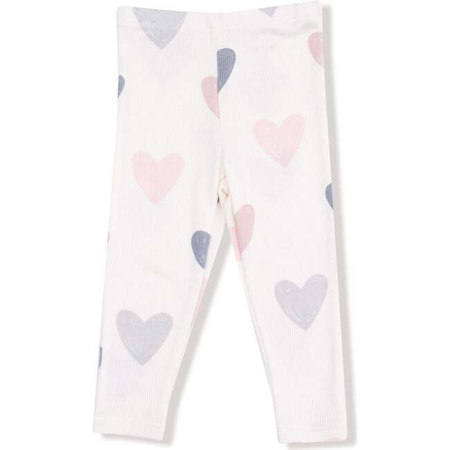 Puffy Long Sleeve Oversized Sweatshirt + Legging Hearts, French Terry - Mixed Apparel Set - 2