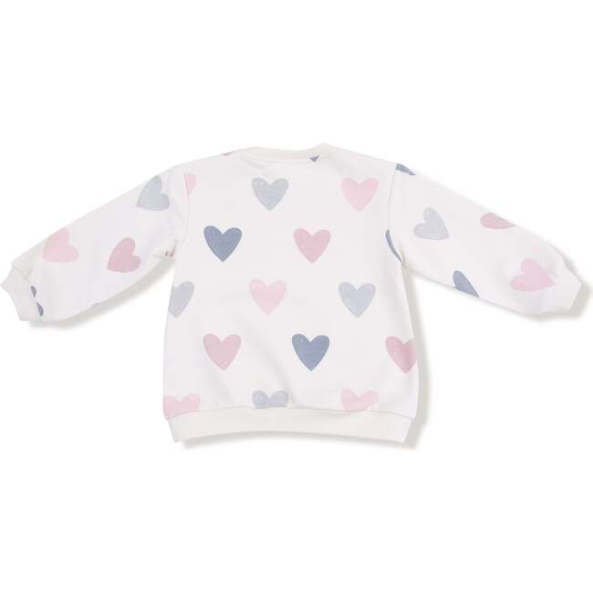 Puffy Long Sleeve Oversized Sweatshirt + Legging Hearts, French Terry - Mixed Apparel Set - 3