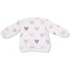 Puffy Long Sleeve Oversized Sweatshirt + Legging Hearts, French Terry - Mixed Apparel Set - 3