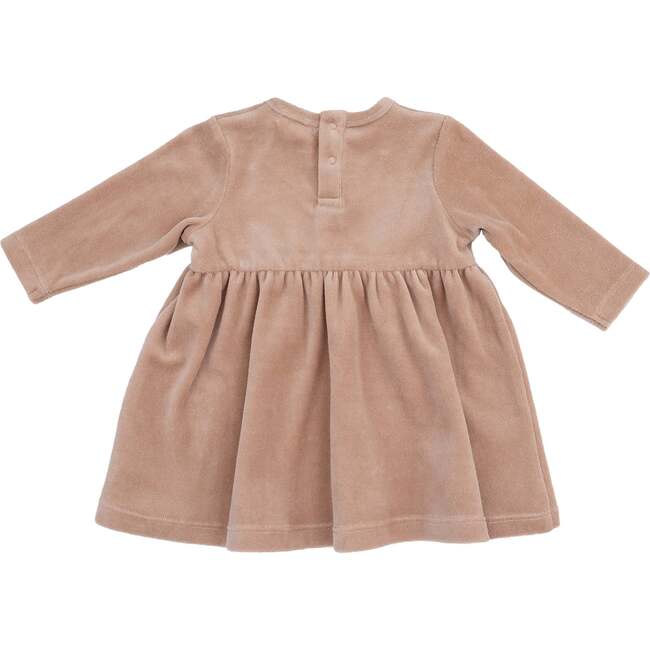 Long Sleeve Dress + Legging Velour Teddy Bear - Mixed Apparel Set - 2