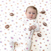 2 Way Zipper Ruffle Back Footie, Cream Football - Footie Pajamas - 2