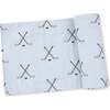 Swaddle Blanket Hockey, Stone Blue - Swaddles - 1 - thumbnail