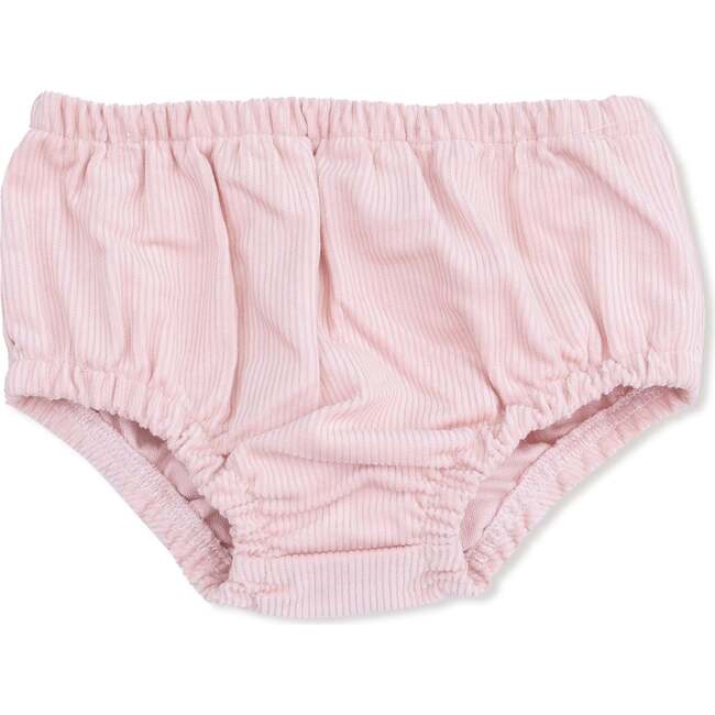 Scoop Yoke with Ruffle Dress + Bloomer Corduroy, Veiled Pink - Dresses - 2