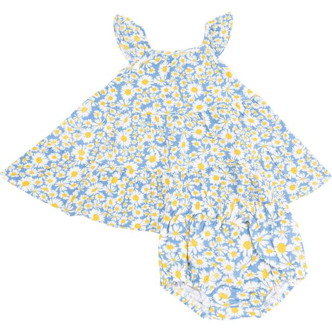Twirly Sundress & Diaper Cover, Shasta Daisy - Dresses - 1